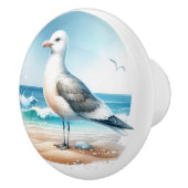 Bouton De Porte En Céramique Scène Plage (Droite)