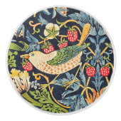 Bouton De Porte En Céramique Schéma floral William Morris Strawberry Thief (Devant)