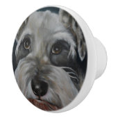Bouton De Porte En Céramique Schnauzer miniature (Droite)