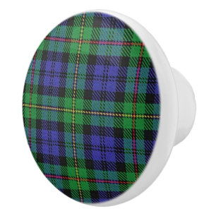 Bouton De Porte En Céramique Scottish Grandeur Clan MacEwen Tartan Plaid