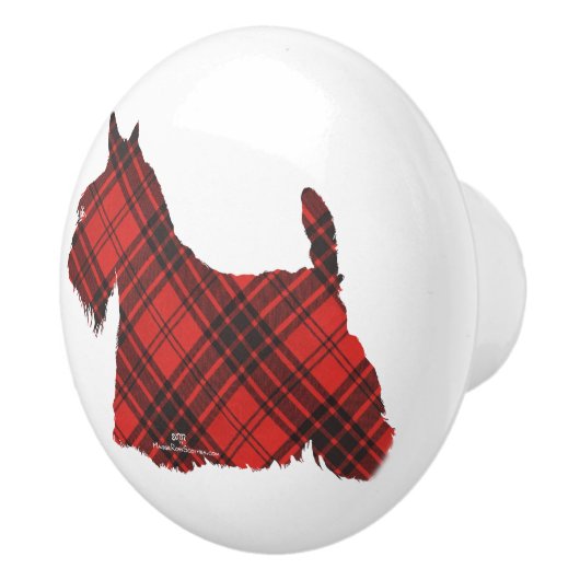 Bouton De Porte En Céramique Scottish Terrier Knobs (Droite)