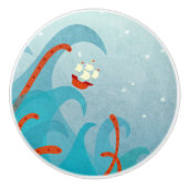 Bouton De Porte En Céramique Sea Monster (Devant)