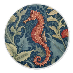 Bouton De Porte En Céramique Seahorse William Morris style L Mer Aquatique Océa