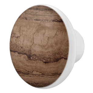 Bouton De Porte En Céramique Sepia noir brun tan Granite pierre