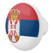 Bouton De Porte En Céramique Serbia Flag (Droite)