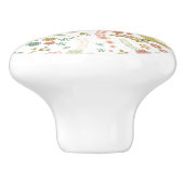 Bouton De Porte En Céramique Shabby Birds & Branches Blanc (Côté)