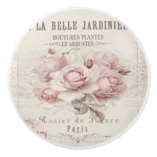 Bouton De Porte En Céramique shabby chic, rustique, vintage, floral, collage, p