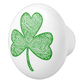 Bouton De Porte En Céramique Shamrock (Droite)