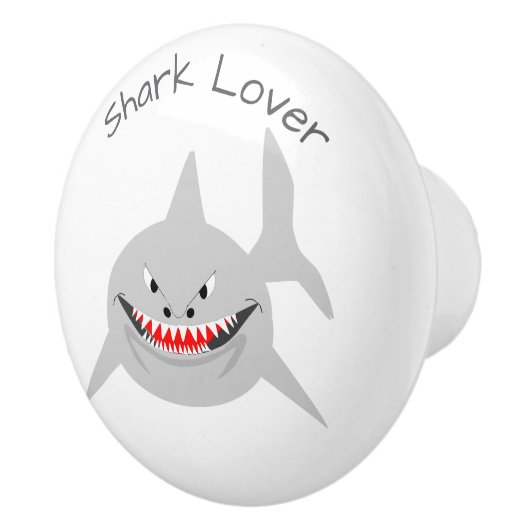 Bouton De Porte En Céramique Shark Design Personalised (Droite)