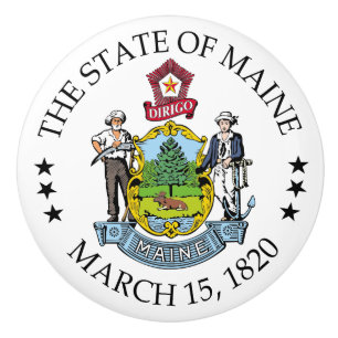 Bouton De Porte En Céramique Signe du Maine