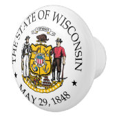 Bouton De Porte En Céramique signe du Wisconsin (Droite)