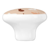 Bouton De Porte En Céramique Silhouette de chat (Côté)