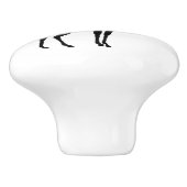 Bouton De Porte En Céramique Silhouette de girafe (Côté)