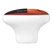 Bouton De Porte En Céramique Silhouette d'oiseau noir Sun Thunder_Cove (Côté)