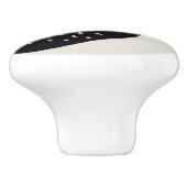 Bouton De Porte En Céramique Silhouette noire Thunder_Cove de sirène (Côté)