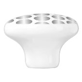 Bouton De Porte En Céramique Silver Polka Dot Design (Côté)
