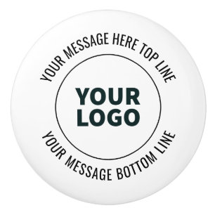 Bouton De Porte En Céramique Simple à remplacer par votre logo ou votre image