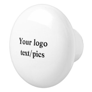 Bouton De Porte En Céramique Simple logo personnalisé élégant minimaliste ici e