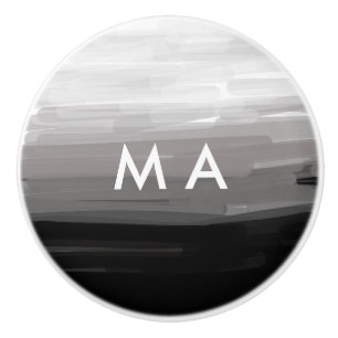 Bouton De Porte En Céramique Simple monogramme ajouter votre nom lettre man min