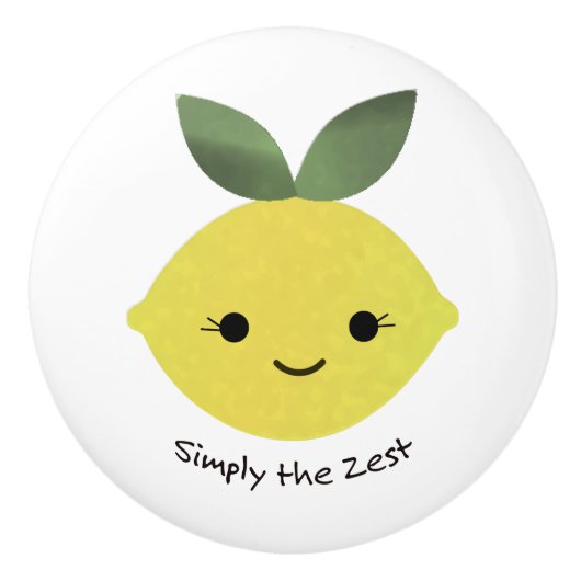 Bouton De Porte En Céramique Simply the Zest Cute (Devant)