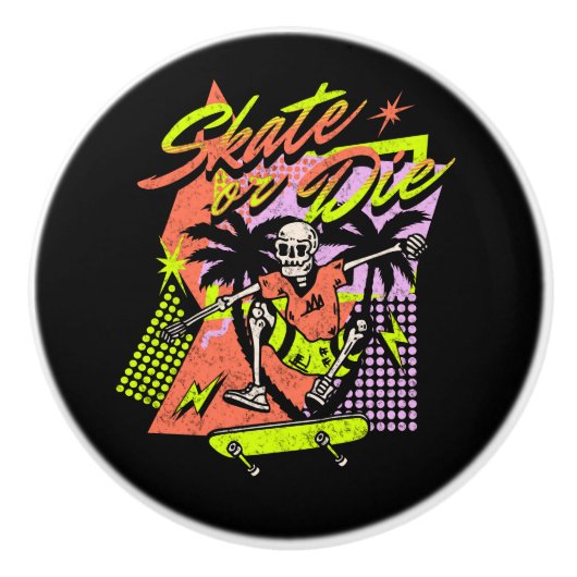 Bouton De Porte En Céramique Skate (Devant)