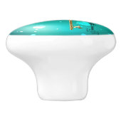 Bouton De Porte En Céramique Skeleton Keys on Green Background (Côté)