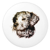 Bouton De Porte En Céramique Sketch Brown (Devant)