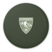 Bouton De Porte En Céramique Ski Vermont (Devant)