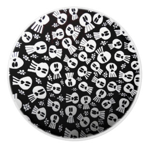 Bouton De Porte En Céramique Skulls-ceramic pull drawer