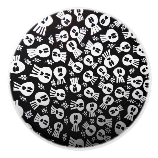 Bouton De Porte En Céramique Skulls-ceramic pull drawer (Devant)