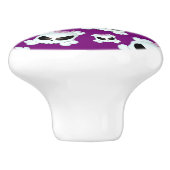 Bouton De Porte En Céramique Skullz Girly (Côté)