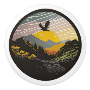 Bouton De Porte En Céramique Snowdonia