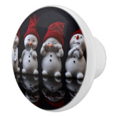 Bouton De Porte En Céramique Snowman Design Ceramic Knob (Droite)