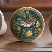 Bouton De Porte En Céramique Song Sparrows Bird Ceramic Pull Knob