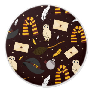 Bouton De Porte En Céramique Sorcières, sorciers et Motif magique