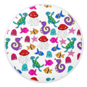 Bouton De Porte En Céramique Sous la mer (Devant)