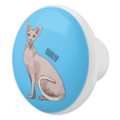 Bouton De Porte En Céramique Sphynx cat (Droite)