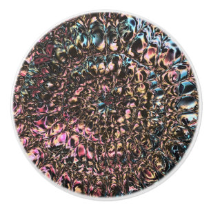 Bouton De Porte En Céramique Spirale de pierres précieuses