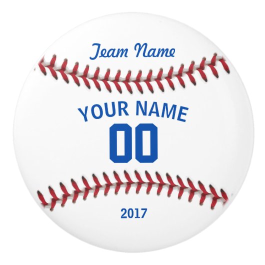 Bouton De Porte En Céramique Sport de base-ball d'équipe (Devant)