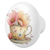 Bouton De Porte En Céramique Spring Tea Cup of Tulips (Droite)