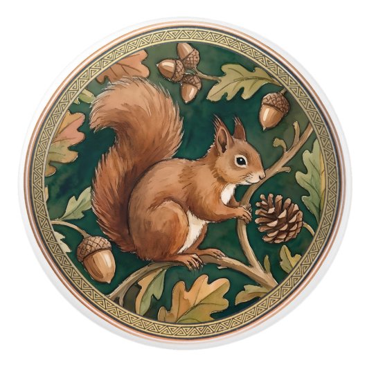 Bouton De Porte En Céramique Squirrel Ceramic Pull Knob (Devant)
