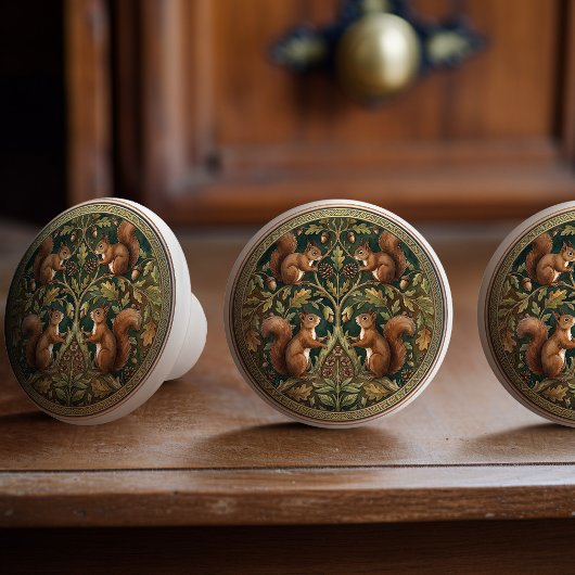 Bouton De Porte En Céramique Squirrels Ceramic Pull Knob