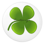 Bouton De Porte En Céramique St Patrick's Day Shamrocks Thunder_Cove (Devant)