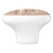 Bouton De Porte En Céramique Stallion blanc Ron Hevener (Côté)