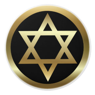 Bouton De Porte En Céramique Star of David Ceramic Knob
