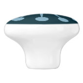 Bouton De Porte En Céramique Starburst Mid Century Blue (Côté)