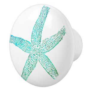 Bouton De Porte En Céramique Starfish Beach Turquoise Blue Green Nursery Décor 