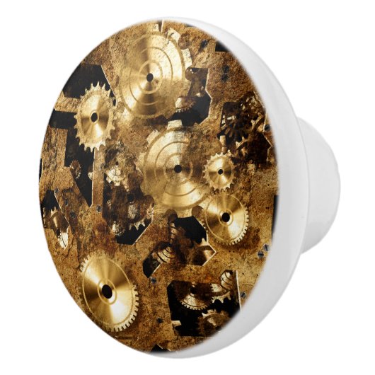 Bouton De Porte En Céramique Steampunk (Droite)