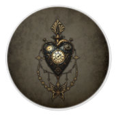 Bouton De Porte En Céramique Steampunk heart (Devant)