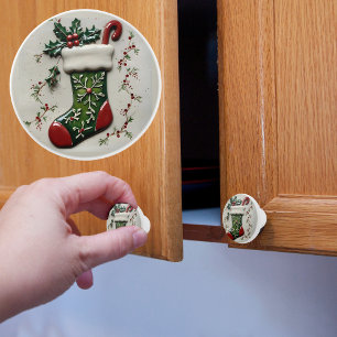 Bouton De Porte En Céramique Stockage de Noël